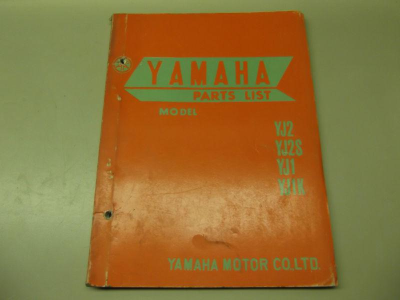 Yamaha yj2 yj2s yj1 yj1k parts list yamaha motor co.,ltd