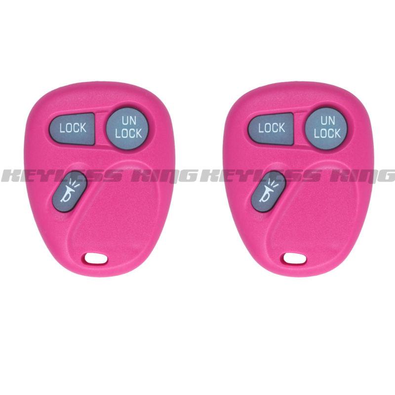2 new pink glow in dark replacement keyless remote key fob clicker for 15042968