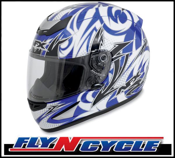 Afx fx-95 blue multi xs full face motorcycle helmet dot ece