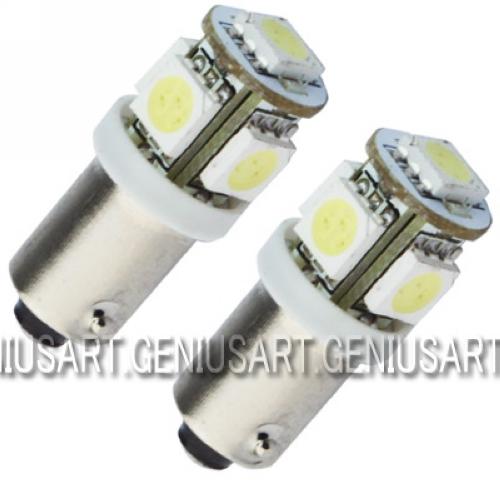 2 t11 ba9s white 5050 smd 5 led car light bulb lamp 12v