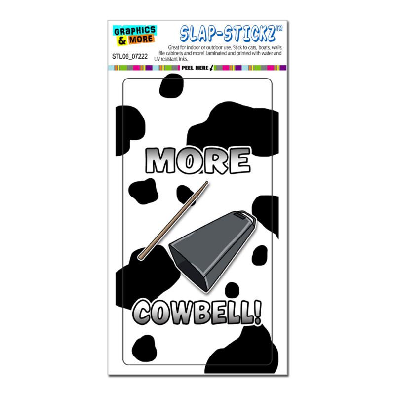 More cowbell musical instrument music marching band slap-stickz™ bumper sticker