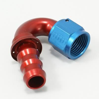 Aeroquip socketless hose end -10 an socketless barb female 150 degree fbm1554