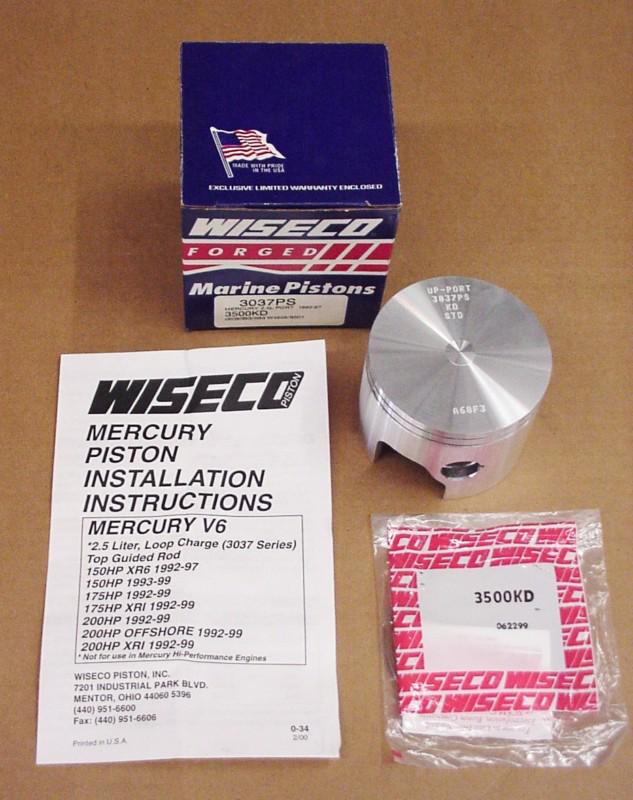Wiseco marine piston 3037ps mercury 2.5l port 1992-97 outboard motor new