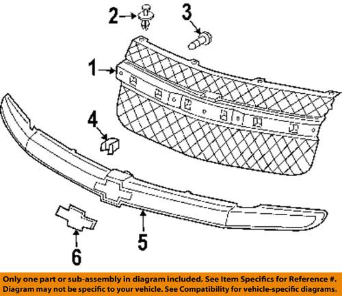 Chevrolet gm oem 5482087 grille-grille clip