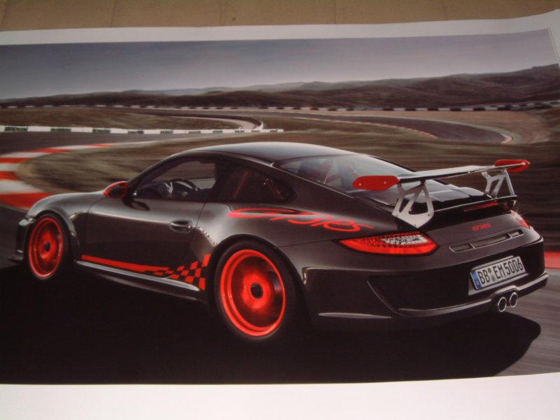 Porsche factory issued showroom poster of the porsche 911 gt3 rs (no.2)