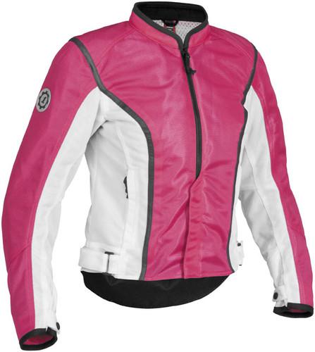 New firstgear women's contour womens mesh jacket, pink/white, xs