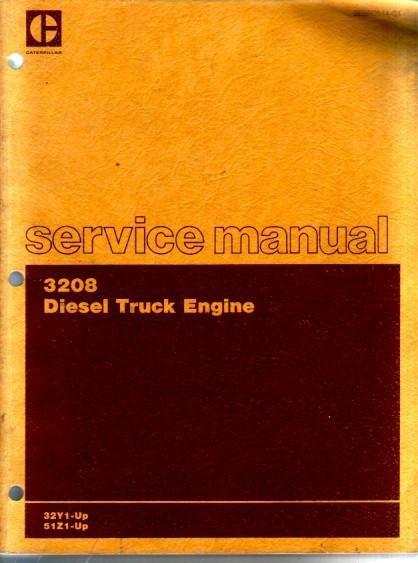 Caterpillar 3208 diesel engine shop repair service manual serial 32y1-up 51z1-up