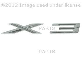 Bmw x3 2004 2005 2006 2007 2008 2009 2010 genuine bmw emblem - "x3" for hatch