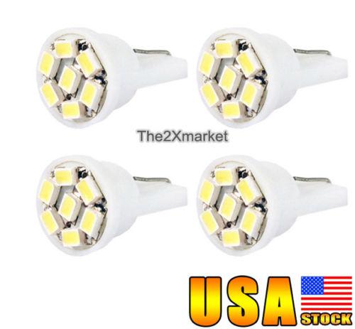 4x t10 168 194 147 555 159 558 904 921 pure white led 7smd car light bulbs lamp