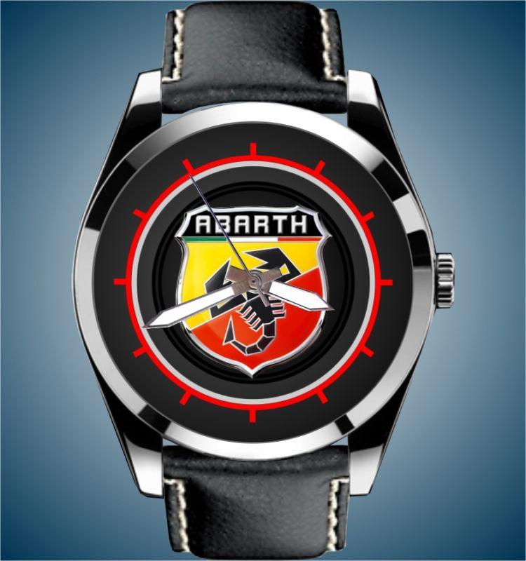 Fiat abarh 500 scorpian auto art web meter leather band quartz watch a