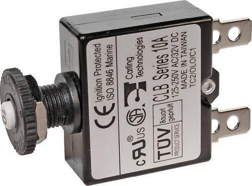 Blue sea systems - 10 amp push button circuit breaker  7054