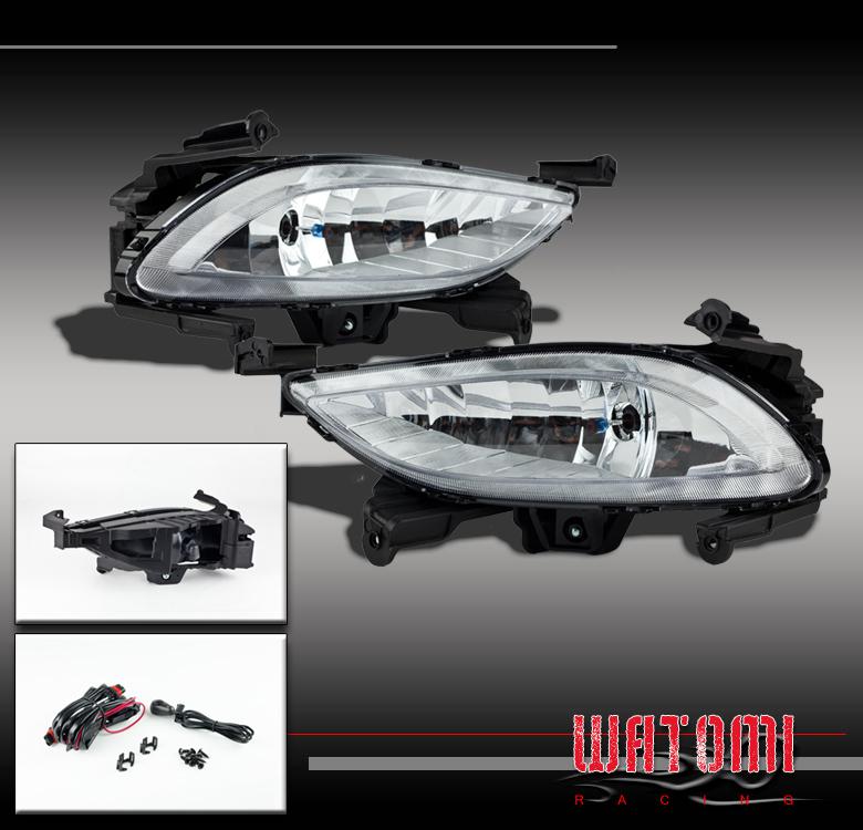 2011 2012 bumper driving clear lens fog light lamp +switch+bulb+harness wire kit