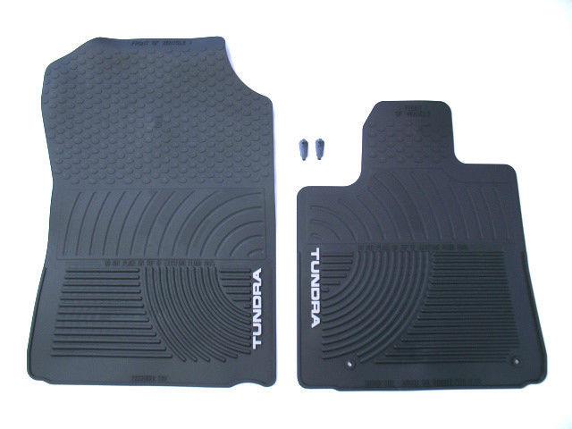 Brand new 2007-2012 oem toyota tundra all season black rubber floor mats carpet