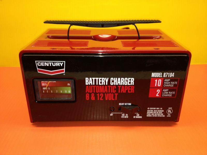 Century battery charger w/ auto taper 6 & 12v new condition - box is damaged