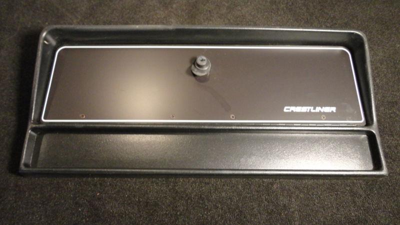 Black  crestliner hard plastic glove box door with keys - 22.5"x10.25"x2.5"