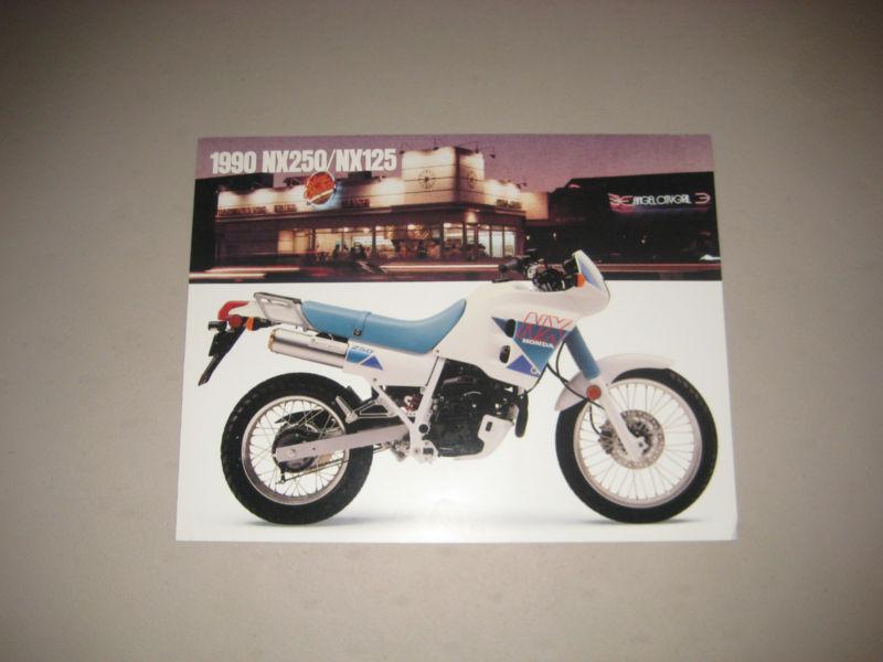 1990 honda nx250 nx125 factory brochure