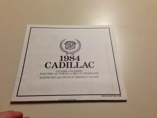 1984 cadillac eldorado & seville diesel chassis wiring diagrams factory oem gm