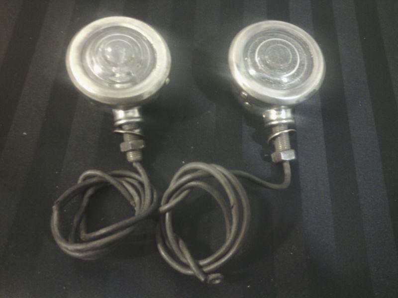 Sell Vintage Turn Signals Running Lights With Chrome Housings Scta Hot Rod Ratrod In