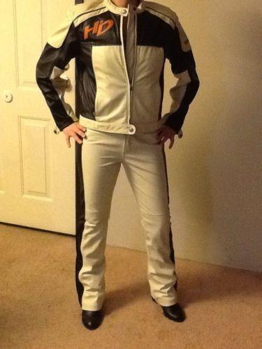 Harley davidson women's medium soft leather jacket & pants rare!!!