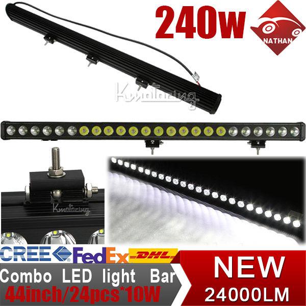 240w 44" flood spot beam cree led work light offroad driving for camp truck awd