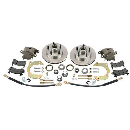New speedway 5 x 4-1/2" gm metric/mustang ii to 1949-54 chevy spindle brake kit