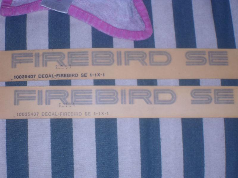 82-92 firebird se gm decals  