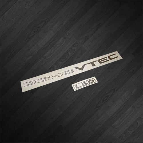 Jdm dohc vtec lsd decals. ek9 em1 ek honda hf vtec b16a ctr itr rear window race