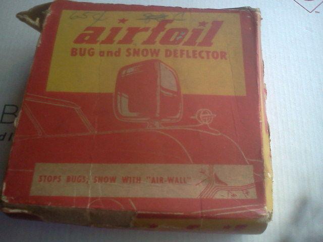 Air deflector clear airfoil bug & snow nos 40s 50s 60s