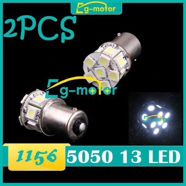 2x white 1156 p21w ba15s 13 5050 smd led brake tail turn signal light bulb lamp