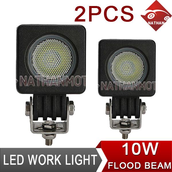 2x hot 10w cree led work light flood beam lamp offroad car truck boat utb cab