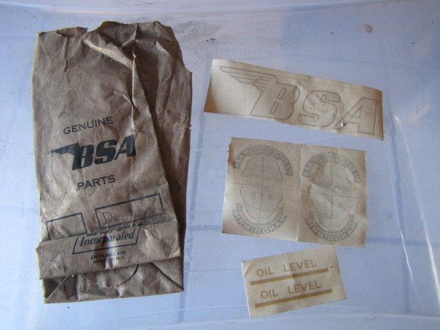 Nos bsa decals set triumph or other british motorcycle