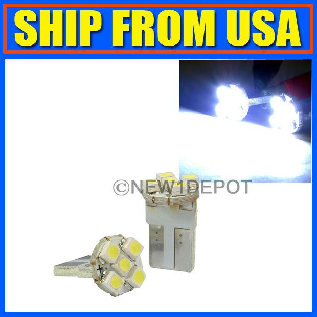 Us 5 smd white bright led license plate tail backup dashboard light lamp 2 pcs