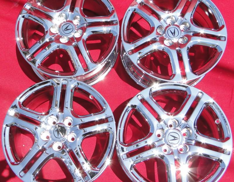 18'' acura rl pilot odyssey ridgeline new chrome wheels rims factory oem 5x120 4