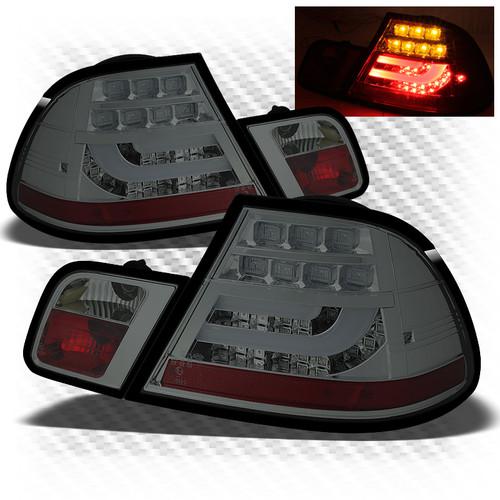 99-03 e46 3-series 2dr smoked philips-led perform tail lights w/led signal