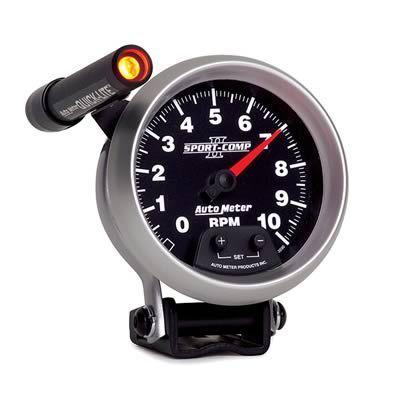 Autometer sport-comp ii tachometer 0-10,000 3 3/4" dia black face 3690