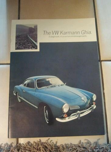 1968 1969 volkswagen vw karmann ghia sales brochure convertible +