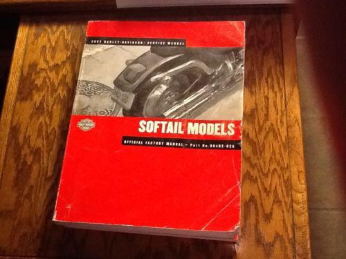 Authentic harley davidson softail service manual 2002 motorcycle 