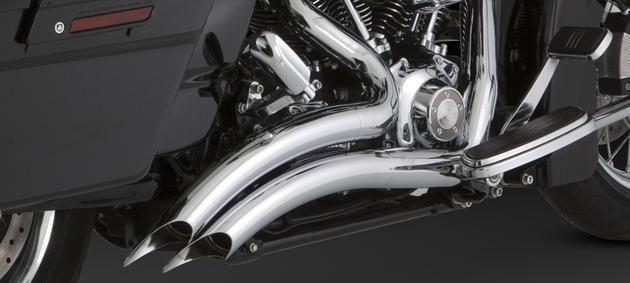 Vance & hines big radius 2-2 full exhaust chrome harley flht standard 99-06