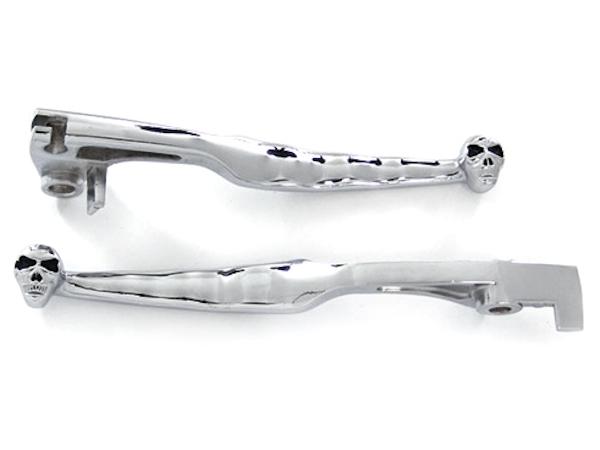 Chrome clutch + brake skull hand levers for 2005-2006 suzuki boulevard m50