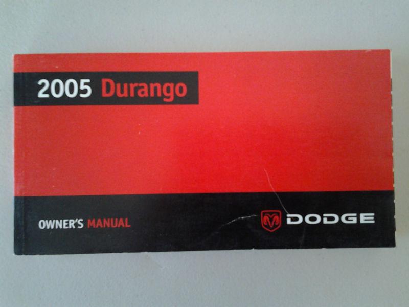 2005 dodge durango  owner's manual