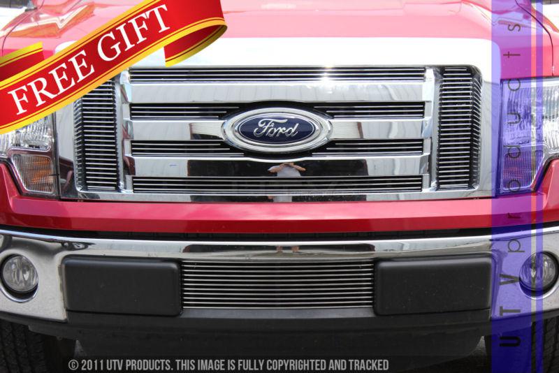 2009 - 2012 ford f-150 upper & bumper 9pc combo billet grille fx2 fx4 stx xlt xl