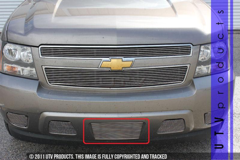 2007 - 2013 chevy suburban 1pc center license plate chrome billet grille kit 