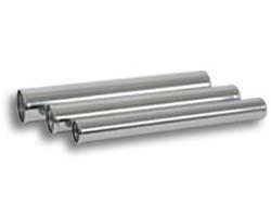 Straight 2" aluminum tubing polished - 18" long