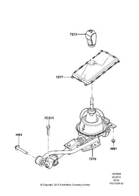 Br3z7213a knob gear change lever 11 12 mustang