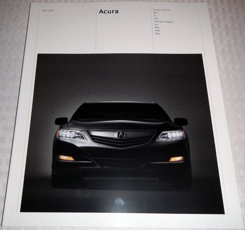 Brand new 2013 2014 acura brochure ft rlx tl tsx ilx zdx mdx rdx +