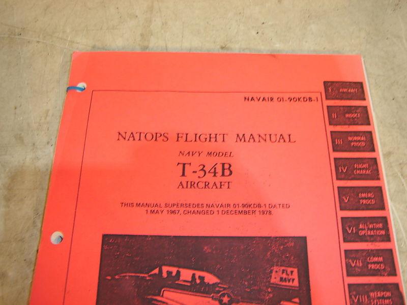 T-34 flight manual navy collectible vintage