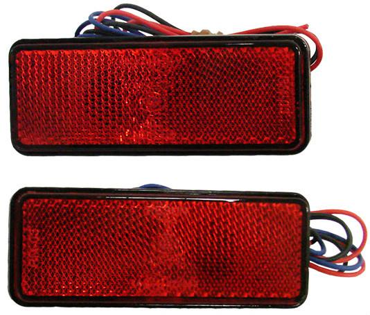 Led rectangle reflector tail brake stop trunk light shadow suzuki vulcan v-star