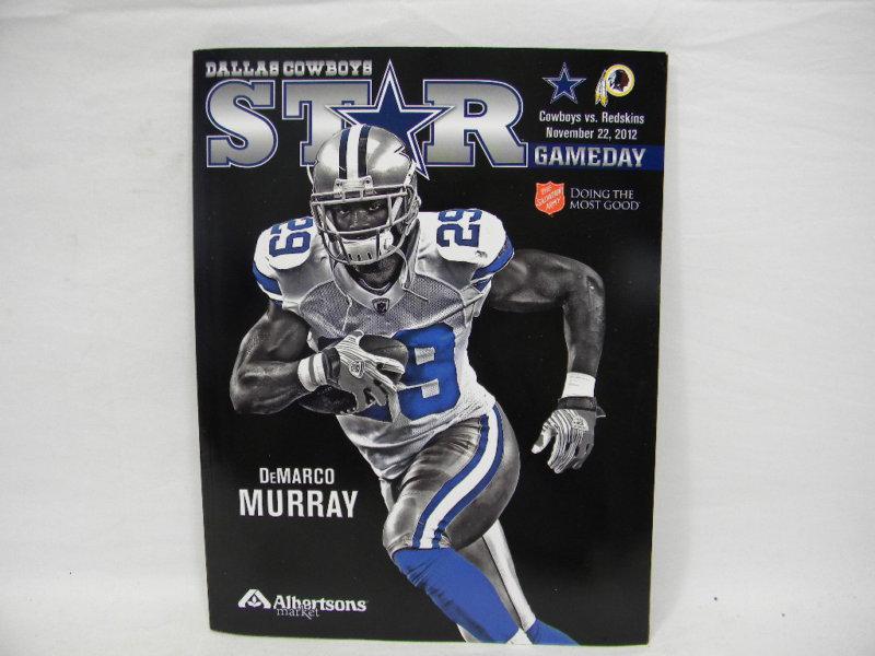 2012 dallas cowboys/washington redskins football game program