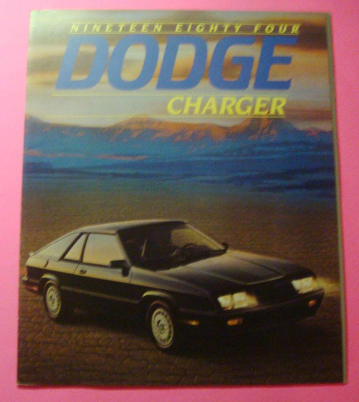 1984  dodge charger sales showroom brochure....18 pages