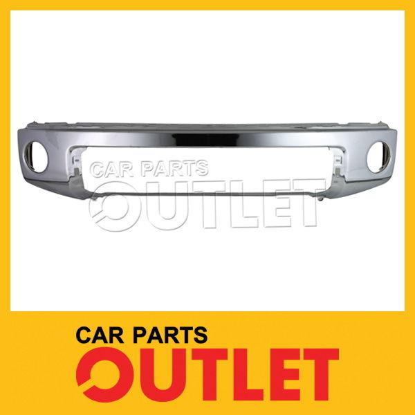 07-11 tundra front bumper face bar chrome steel no park